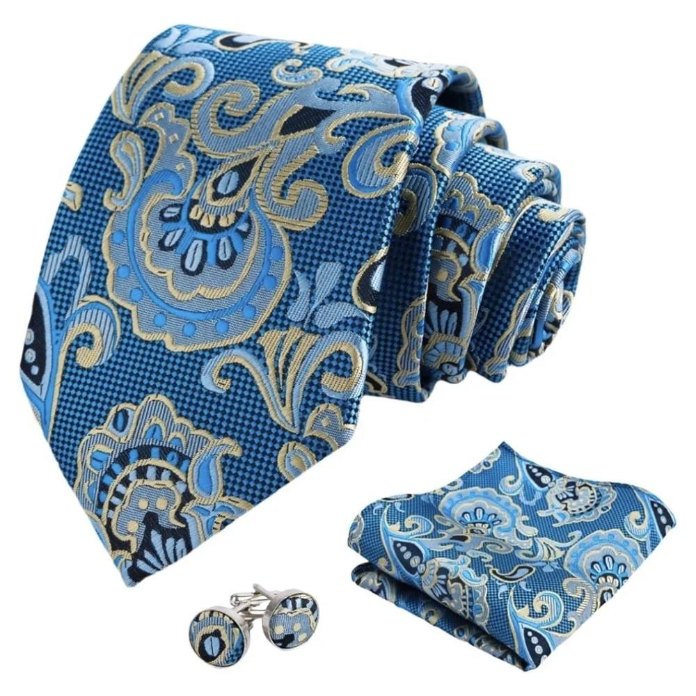 Handcrafted Luxury Fashion Necktie Necklace 📿 (BLUE LAGOON)